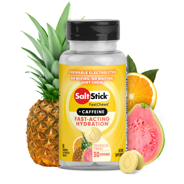NEW! SaltStick FastChews + Caffeine Tropical Twist
